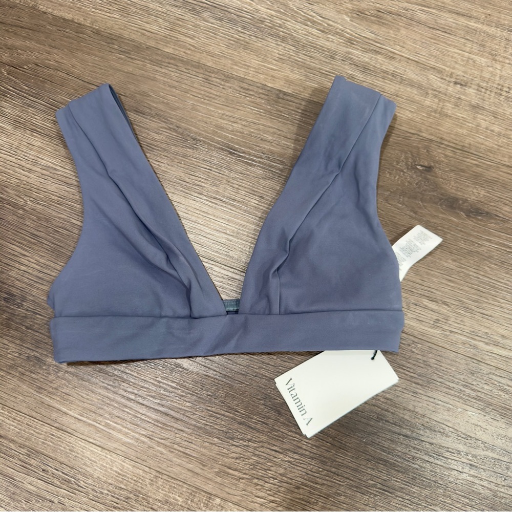 Vitamin A Dusty Lavender V-Neck Bralette swim